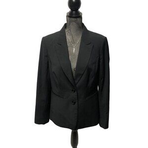 The Limited Collection Black Pinstripe Blazer Womens Sz 14 Jacket Career Classic